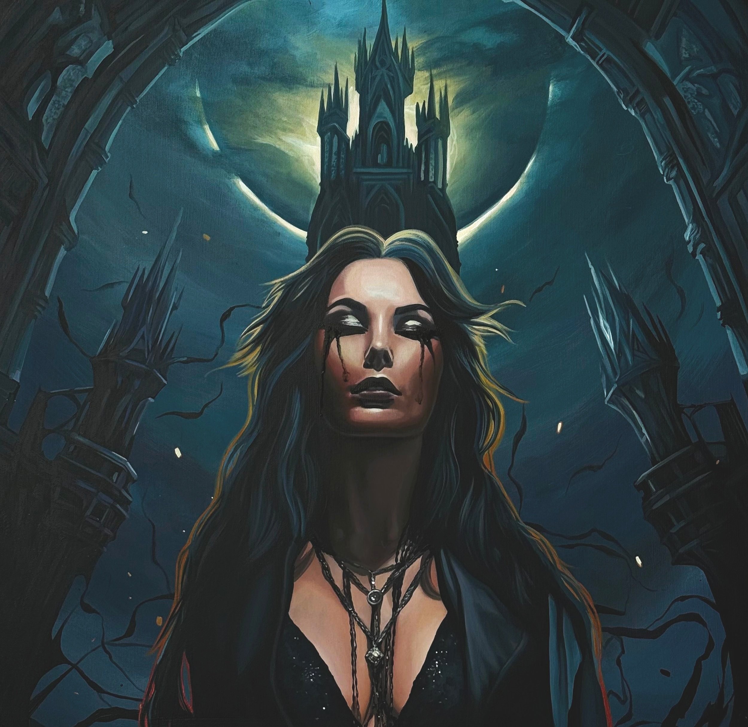 The Tower (Acrylic Gouache on Canvas)