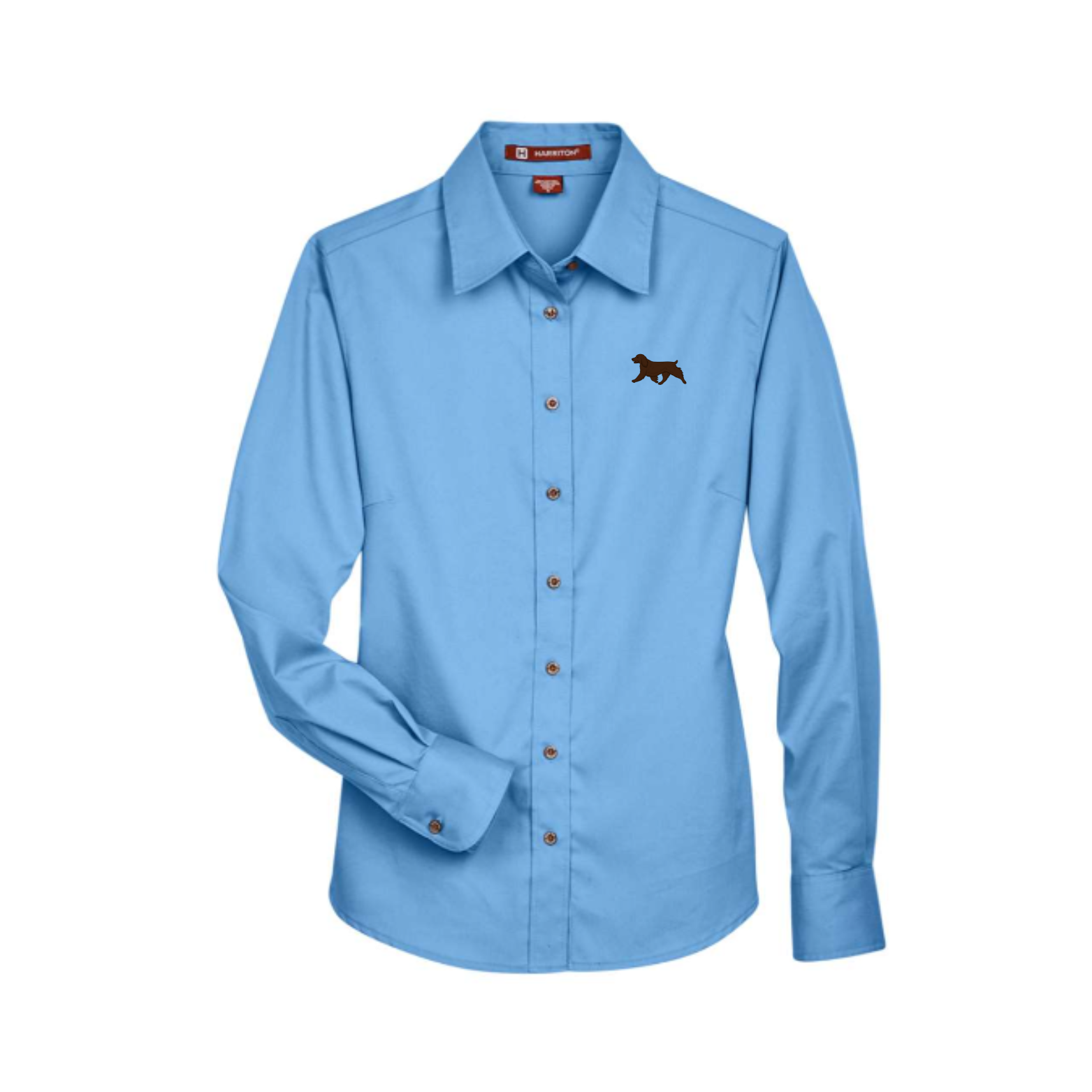 BSCBAA Women's Dress Shirt Embroidered