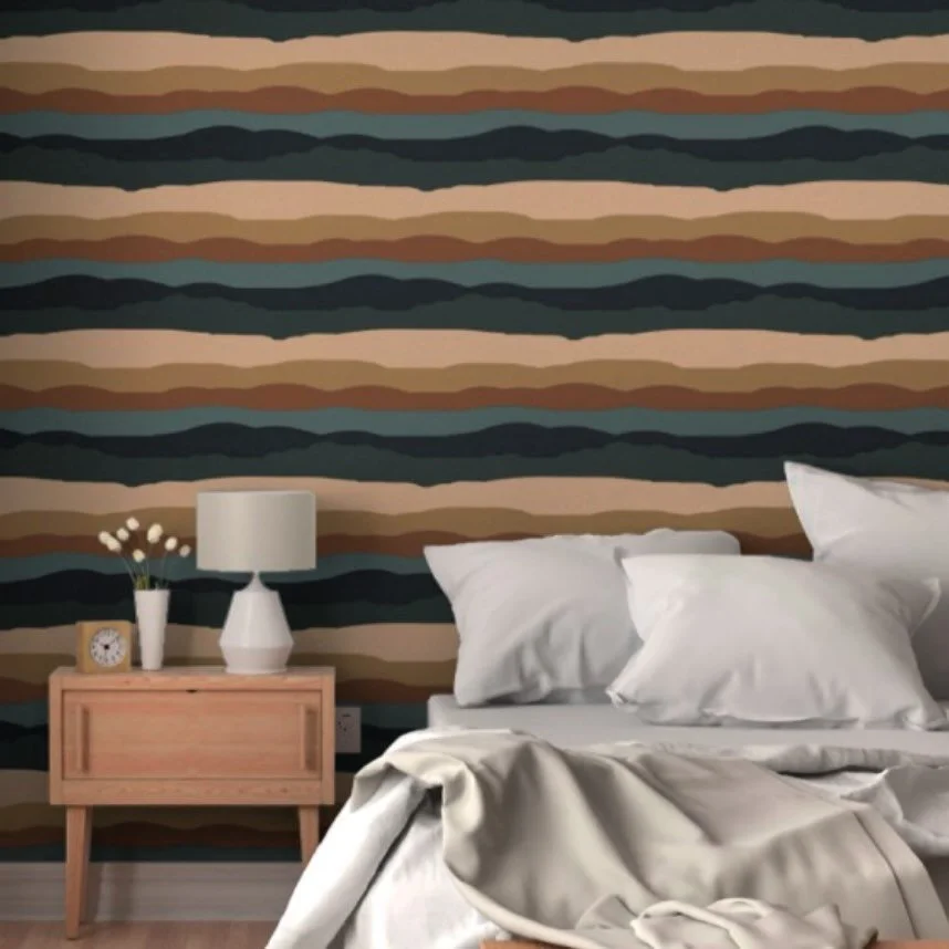 🌄🌵🏜️ Wallpaper, fabric &amp; more available on @spoonflower, shop link in bio. It&rsquo;s giving #western #southwesterndecor #mountains #mancave #mensdecor #desertdecor #arizonastyle #newmexicostyle #wallpaperforwalls #wallpaperdesign #spoonflower