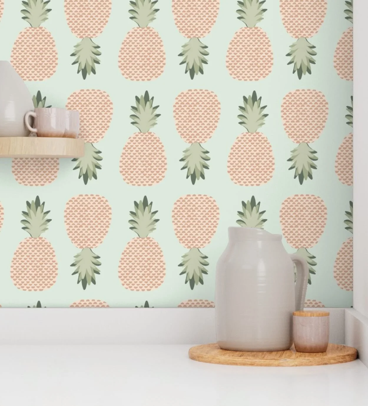🍍Palm Springs pineapples, retro vibes for wallpaper &amp; fabric. Available in my @spoonflower shop! 
#spoonflower #spoonflowersquad #spoonflowerdesign #wallpaper #retrowallpaper #palmspringsstyle #pineappledecor #retrovintage #wallpaperdesigner