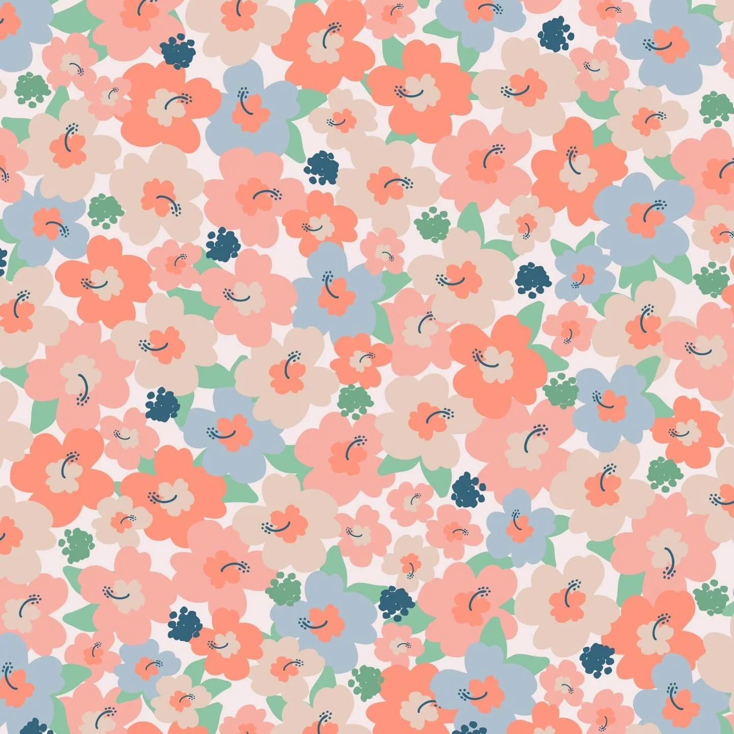 I&rsquo;m told that parents of young children love &ldquo;packed&rdquo; designs like this hibiscus floral because they hide spills!! Not sure why I never realized that raising 3 boys 😂. I guess I just gave into spills being part of the outfit! 

See