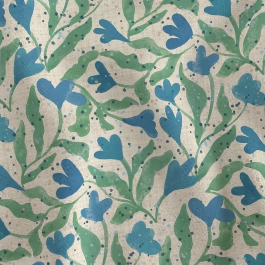 Beachy boho watercolor 🩵💚. My entry for the Beachy Boho design challenge on @Spoonflower 🩵Grab this design as fabric/ wallpaper &amp; more here: https://www.spoonflower.com/en/fabric/21802592 💚Vote for my design in the challenge here: https://www