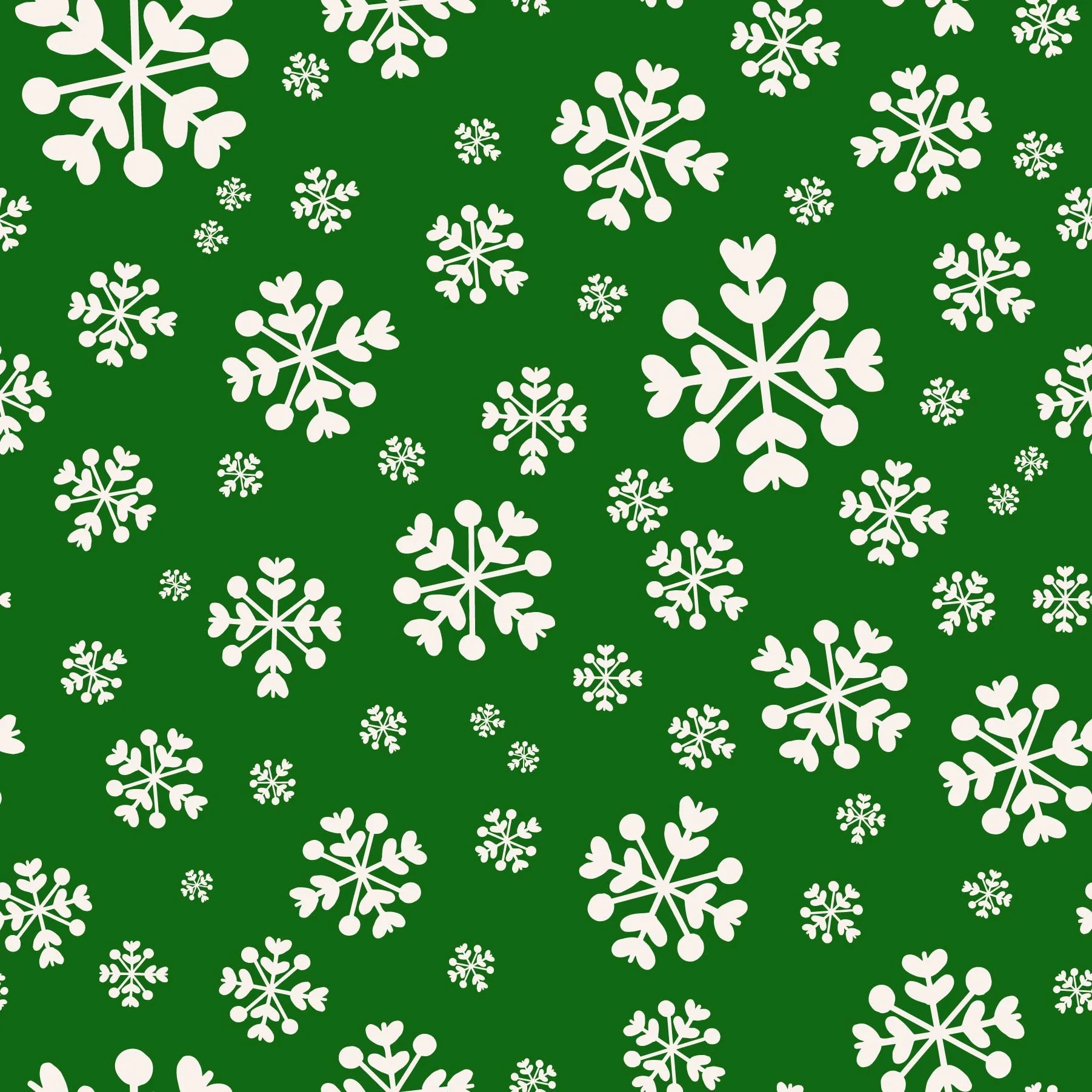 Snowflakes on Green.jpg