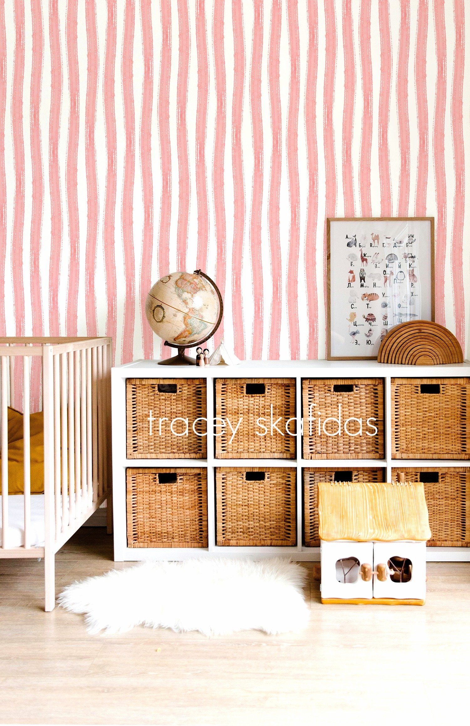 watercolor-washy-stripes-coral-nursery-with-globe.jpg