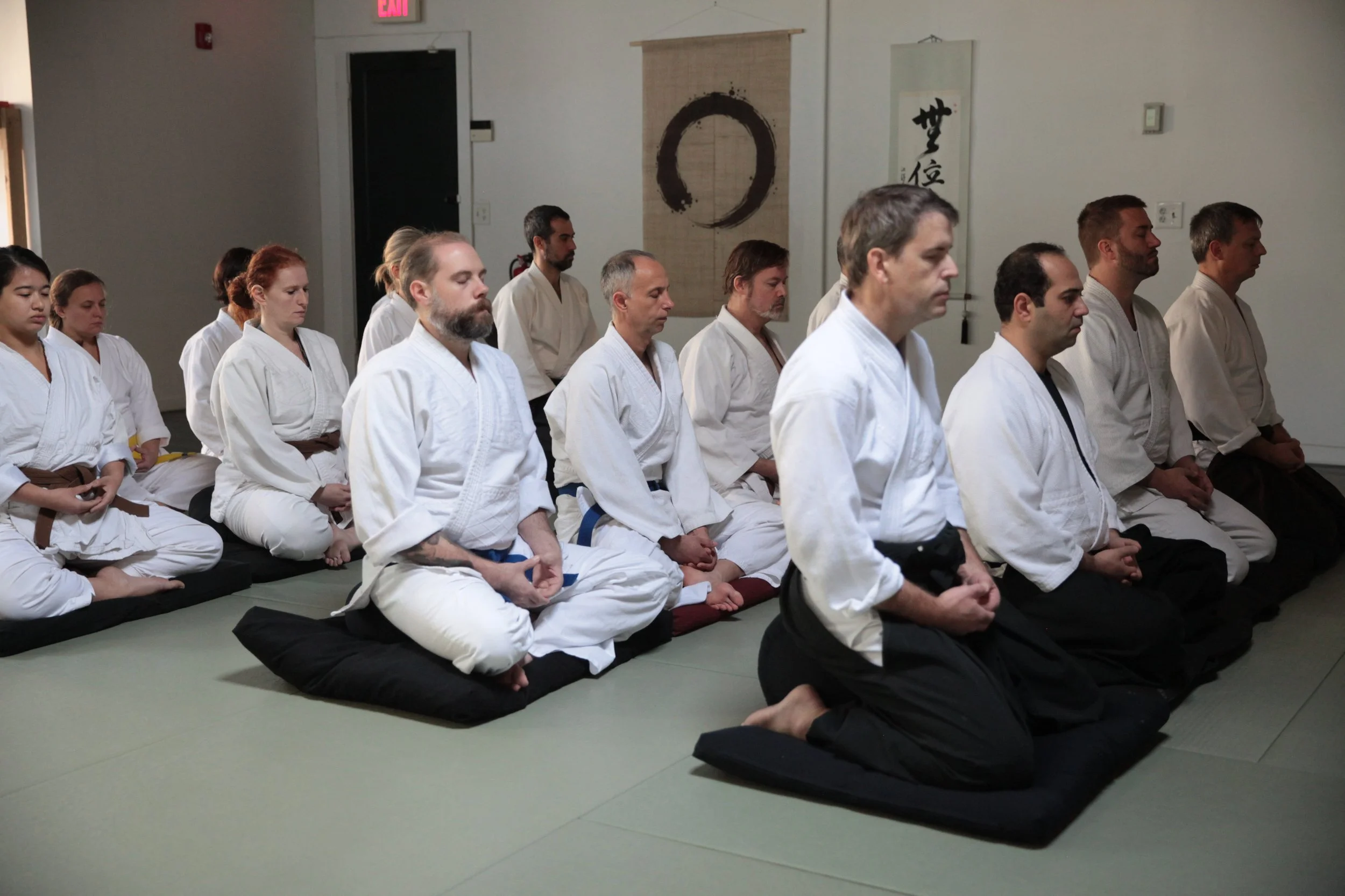 Members of Alexandria Zen Center seated together in practice