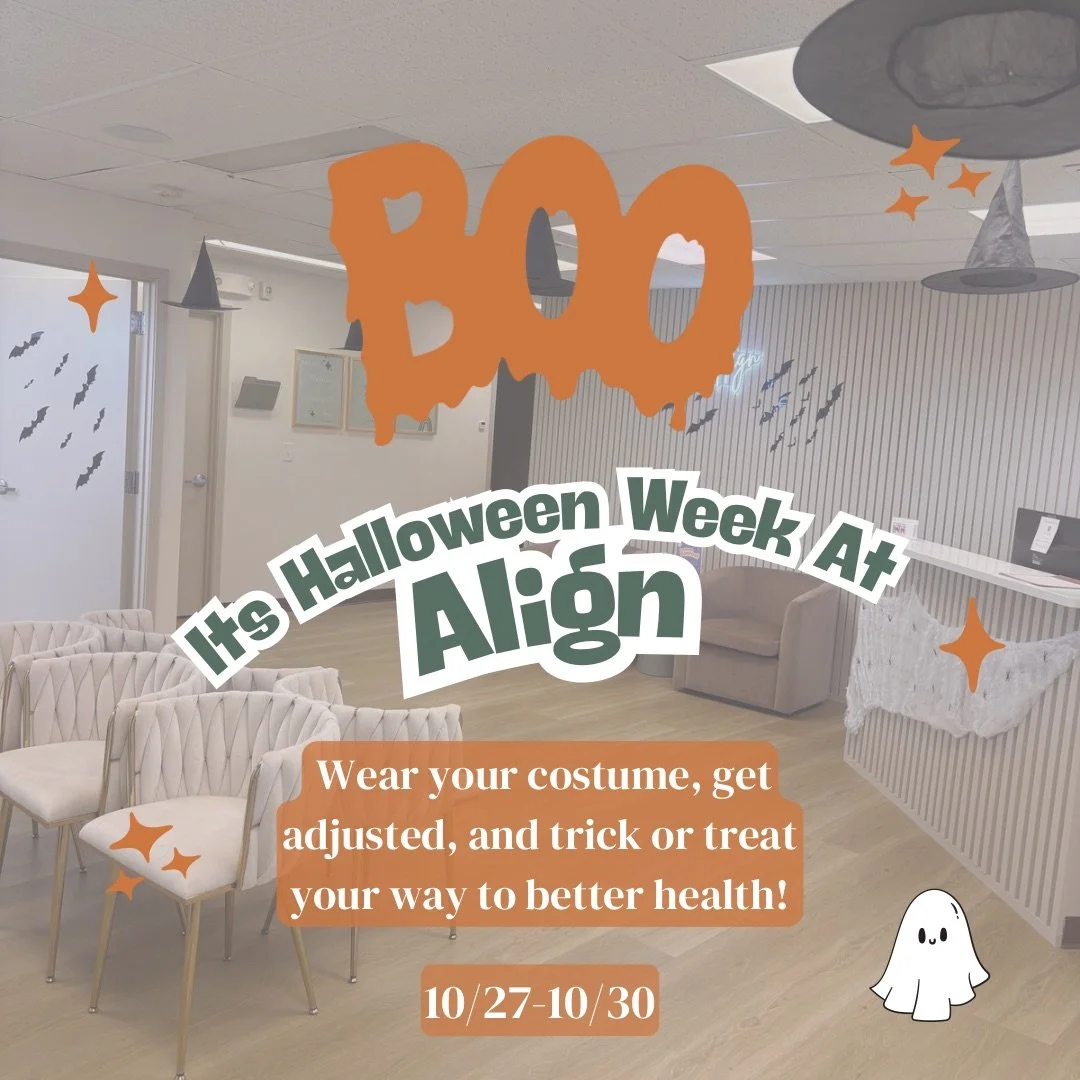 It&rsquo;s Halloween week at Align! 🎃
Join the fun! Costumes, candy, and chiropractic all week long! 👻
Text 316-295-3065 or click the link in our bio to schedule your visit!
#halloween #trickortreat #october31 #spooky #chiropracticcare #adjustments