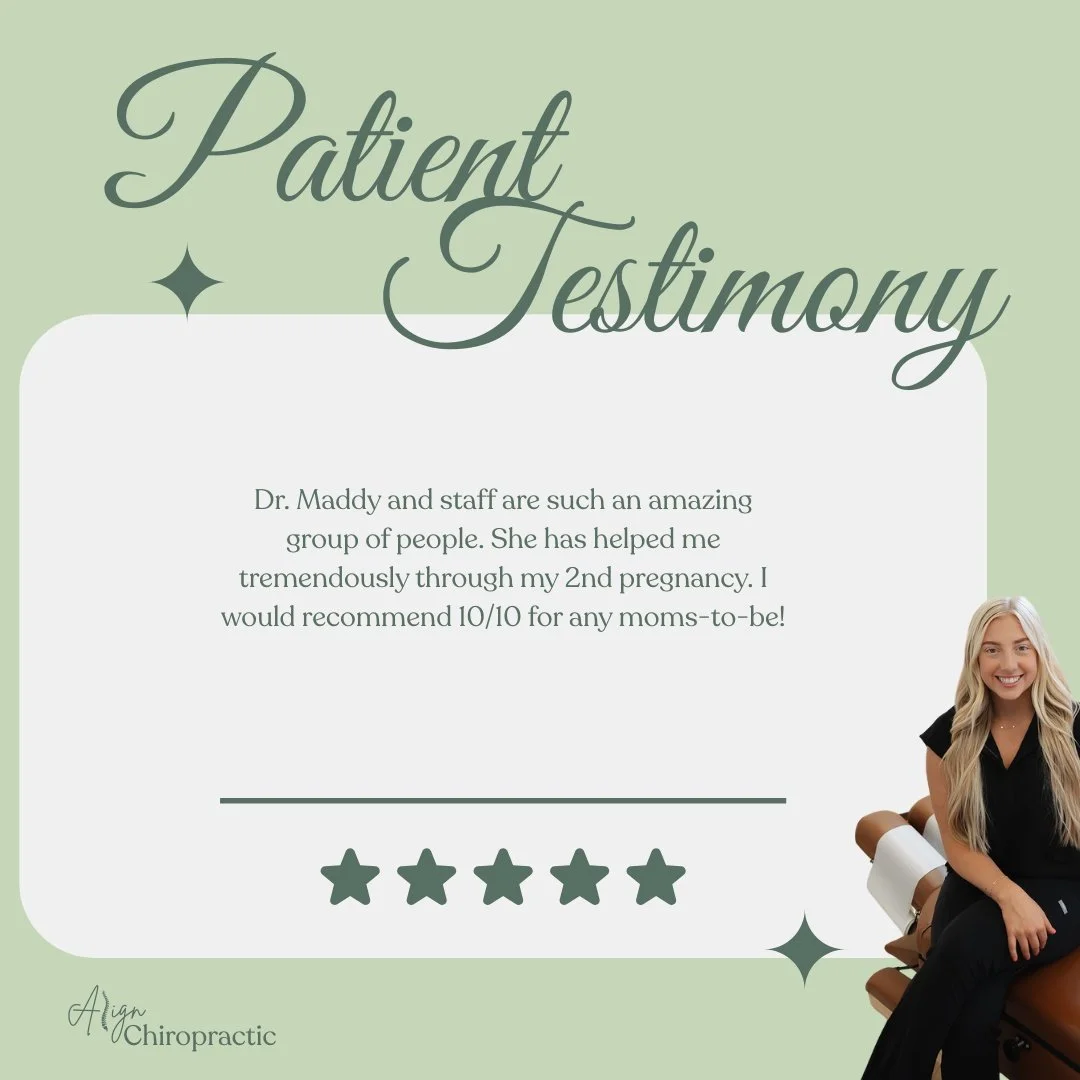 Feeling so honored to support mamas through every step of pregnancy. Prenatal chiropractic care helps your pelvis stay balanced, reduces tension on the ligaments that support your growing belly, and keeps your nervous system functioning at its best. 