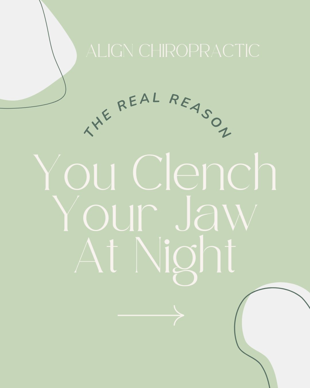 If you wake up with jaw pain, headaches, or your dentist keeps mentioning worn enamel&mdash;your body is crying out for help 🗣️

Jaw clenching and grinding isn't just a "stress habit." It's your body's protective response, trying to stabil