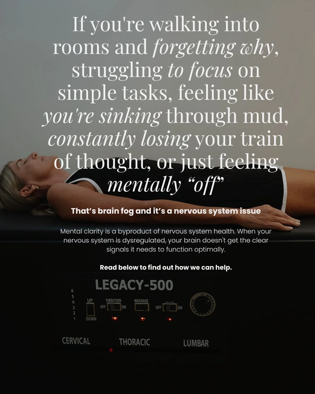 Brain fog? It's not just you. It's your nervous system. 🧠

If you're walking into rooms and forgetting why, struggling to focus on simple tasks, feeling like you're thinking through mud, constantly losing your train of thought, or just feeling menta