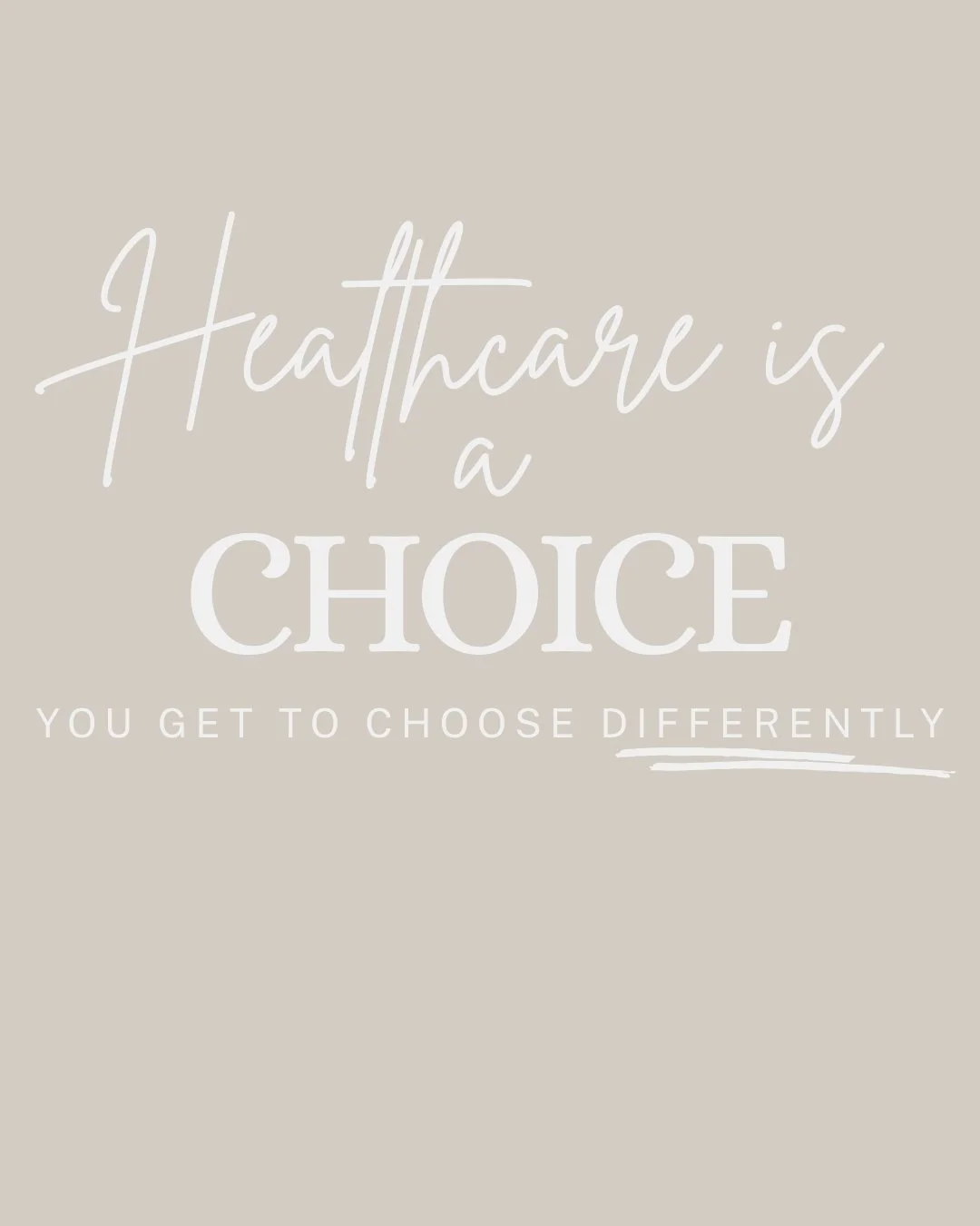 You get to choose how you show up for your health.

Every day, you're making decisions. Some may feel small and some feel overwhelming.
Healthcare isn't something that just happens TO you. It's something you get to actively choose.

When you choose n