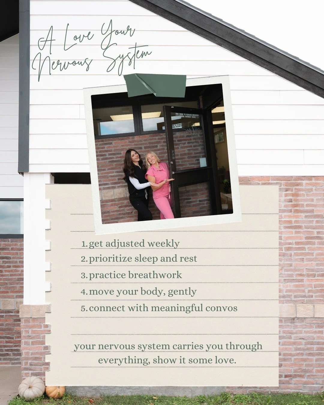 "Dear Nervous System,
You've carried me through every hard conversation, sleepless night, heartbreak, and overwhelming day. You've kept my heart beating, my lungs breathing, my body healing, even when I didn't give you the support you deserved.

