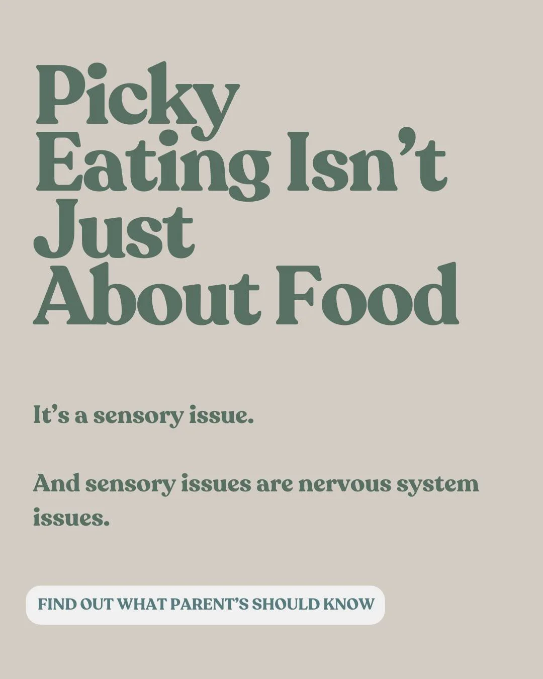 Picky eating isn't just about the food. It's a sensory issue. And sensory issues are nervous system issues. 🍎

If your child only eats 5-7 safe foods, gags at new textures, has meltdowns over food touching on the plate, and won't try anything new de