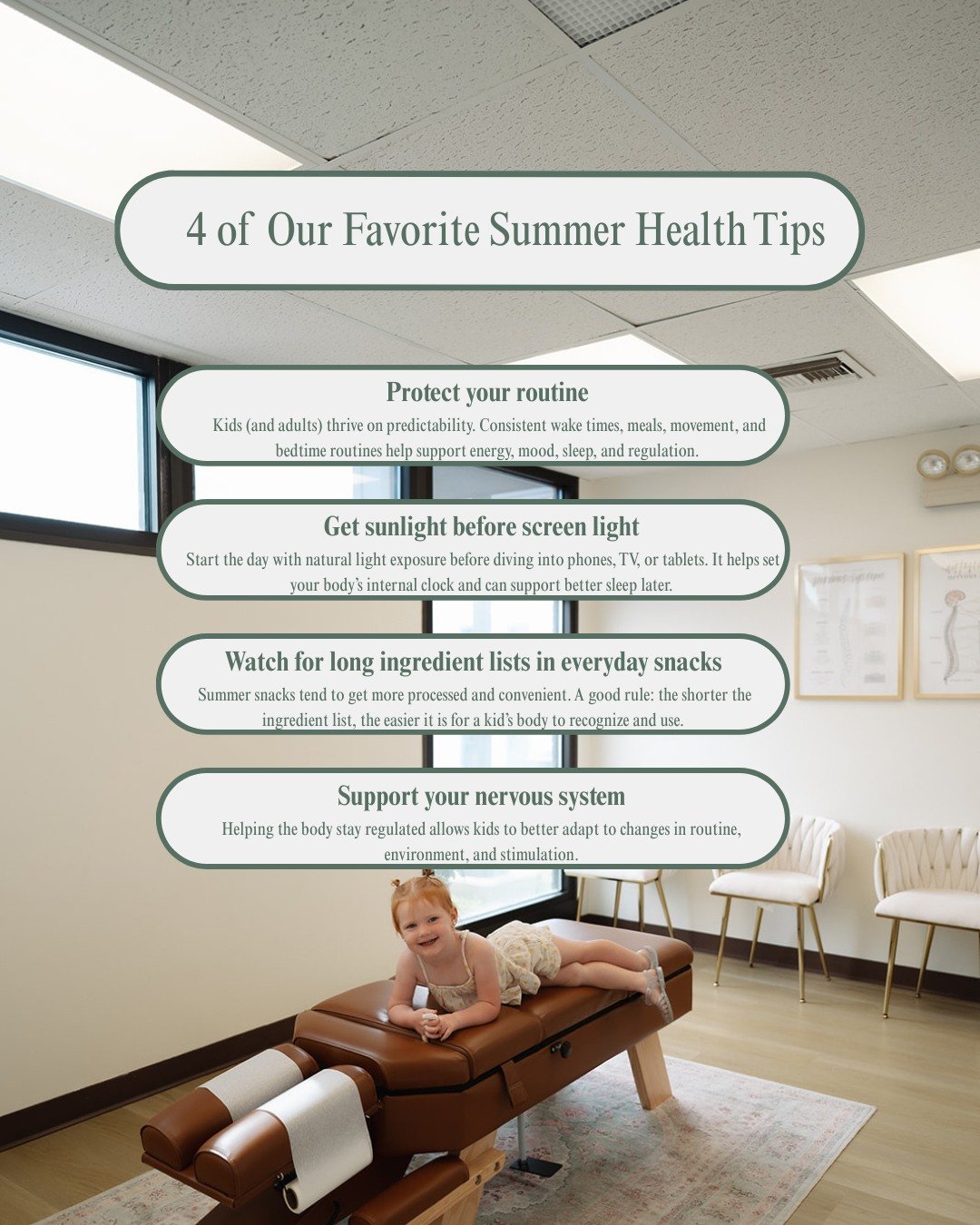 Summer is a season where everything naturally shifts... routines loosen, stimulation increases, and days tend to feel a little less structured. That&rsquo;s why we lean even more into simple, foundational habits that support the whole family&rsquo;s 