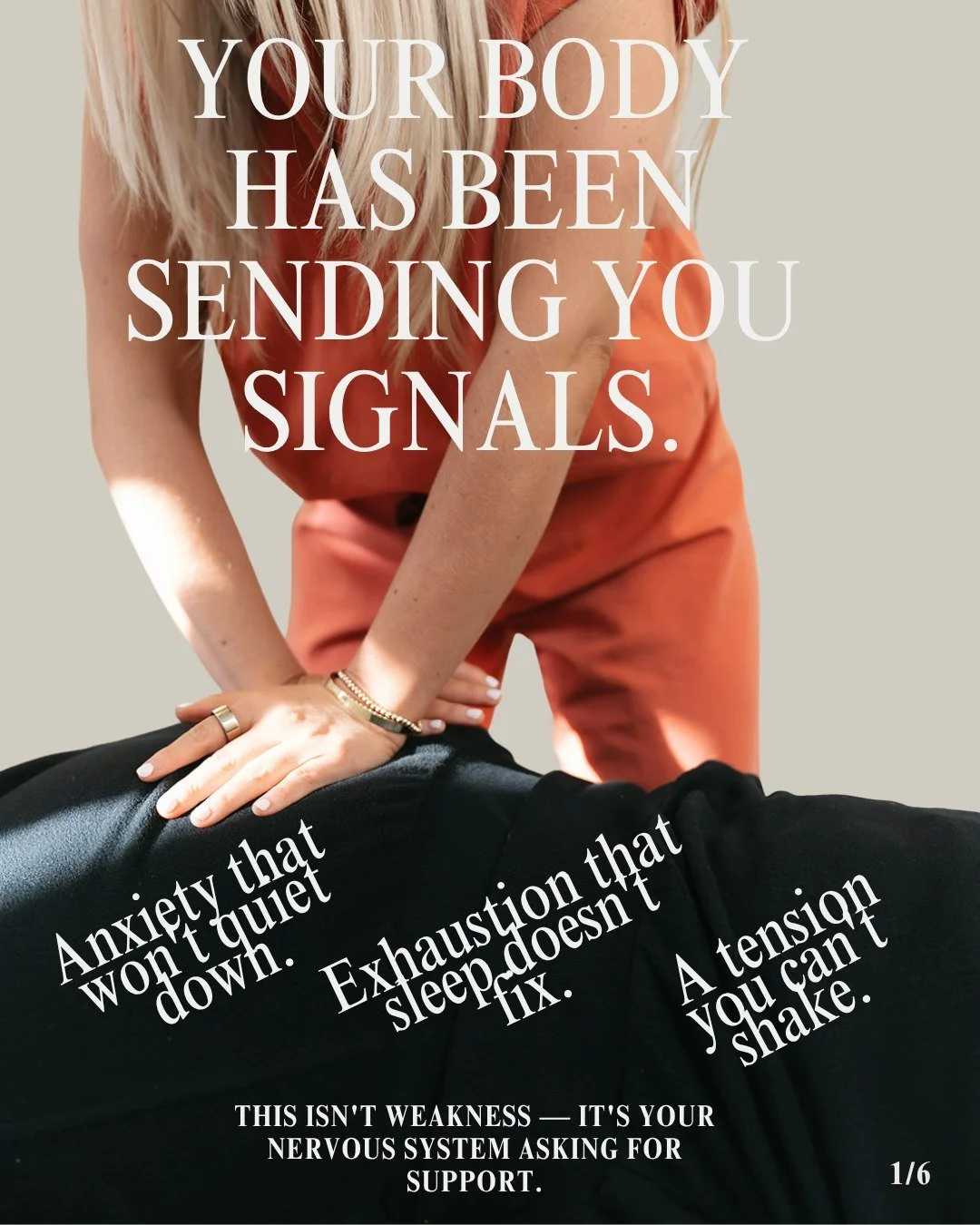 Your body has been sending you signals. You're exhausted but can't sleep. Anxious but can't explain why. Tense, reactive, running on fumes &mdash; and calling it normal.

This is what nervous system dysregulation looks like. And most people are livin