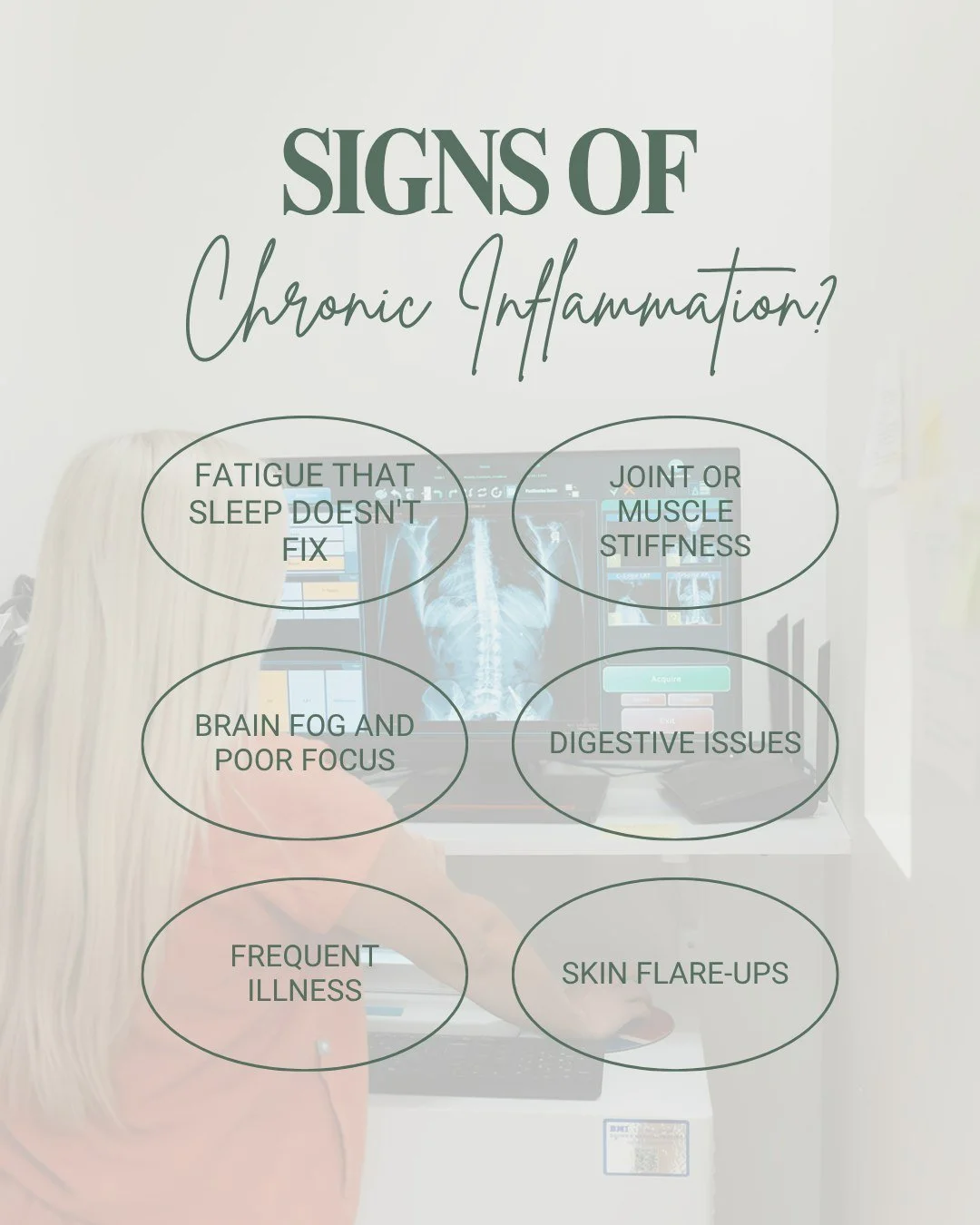 Fatigue that sleep doesn't touch. 
Joints that feel stiff for no clear reason. 
Brain fog that makes it hard to focus. 
Digestive issues that come and go. 
Catching every bug that goes around.
 Skin that won't calm down.

These don't feel connected..