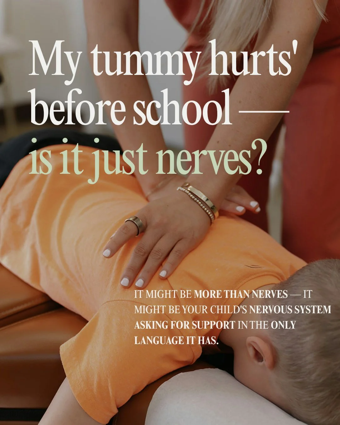 "My tummy hurts" before school might be more than nerves &mdash; it might be your child's nervous system asking for support. 🎒 

Stress and anxiety don't stay in the mind; they show up in the body, and the gut is one of the first places ki