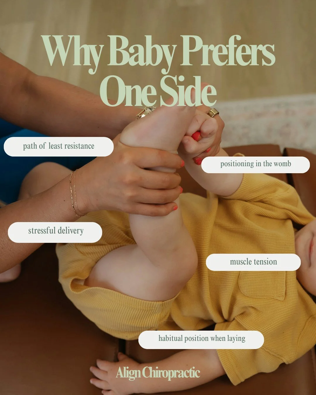 Does your baby always turn their head the same direction, latch better on one side, or tilt the same way in the bottle? It's not really "preference" &mdash; here's what's actually going on and how we can help. 

In-utero positioning: extend