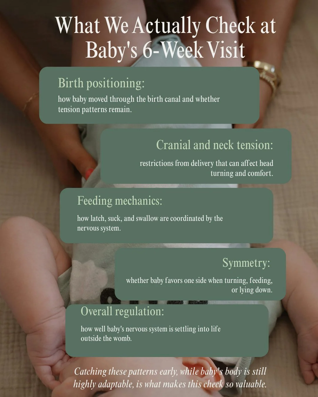 The 6-week postpartum check is well known. The 6-week newborn check? Not so much and we're here to change that. 👶

So much attention (rightfully) goes to mom's 6-week follow-up. But baby has been through a major physical event too &mdash; birth &mda