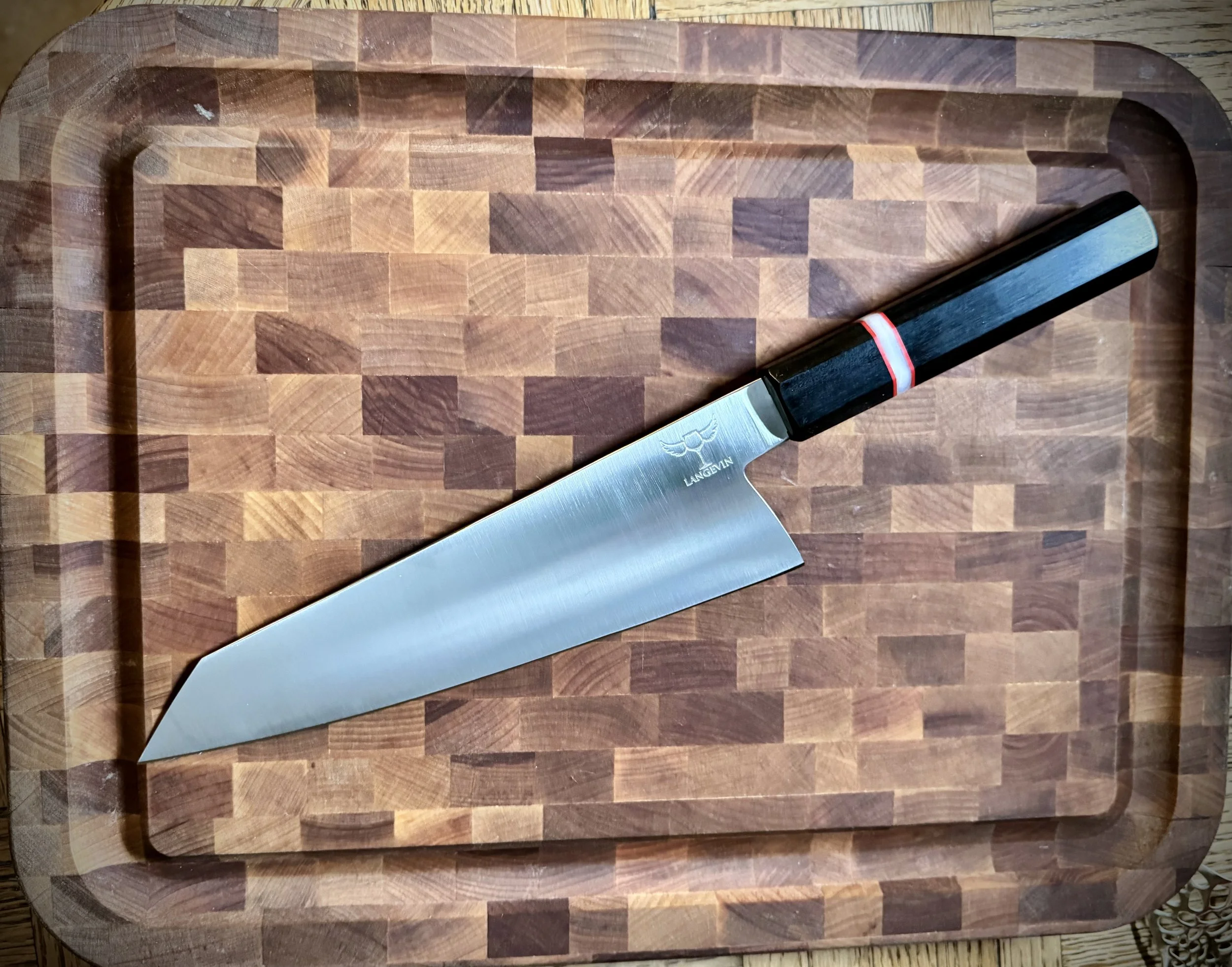 9 inch k tip chef (backwood handle/g10 spacers)