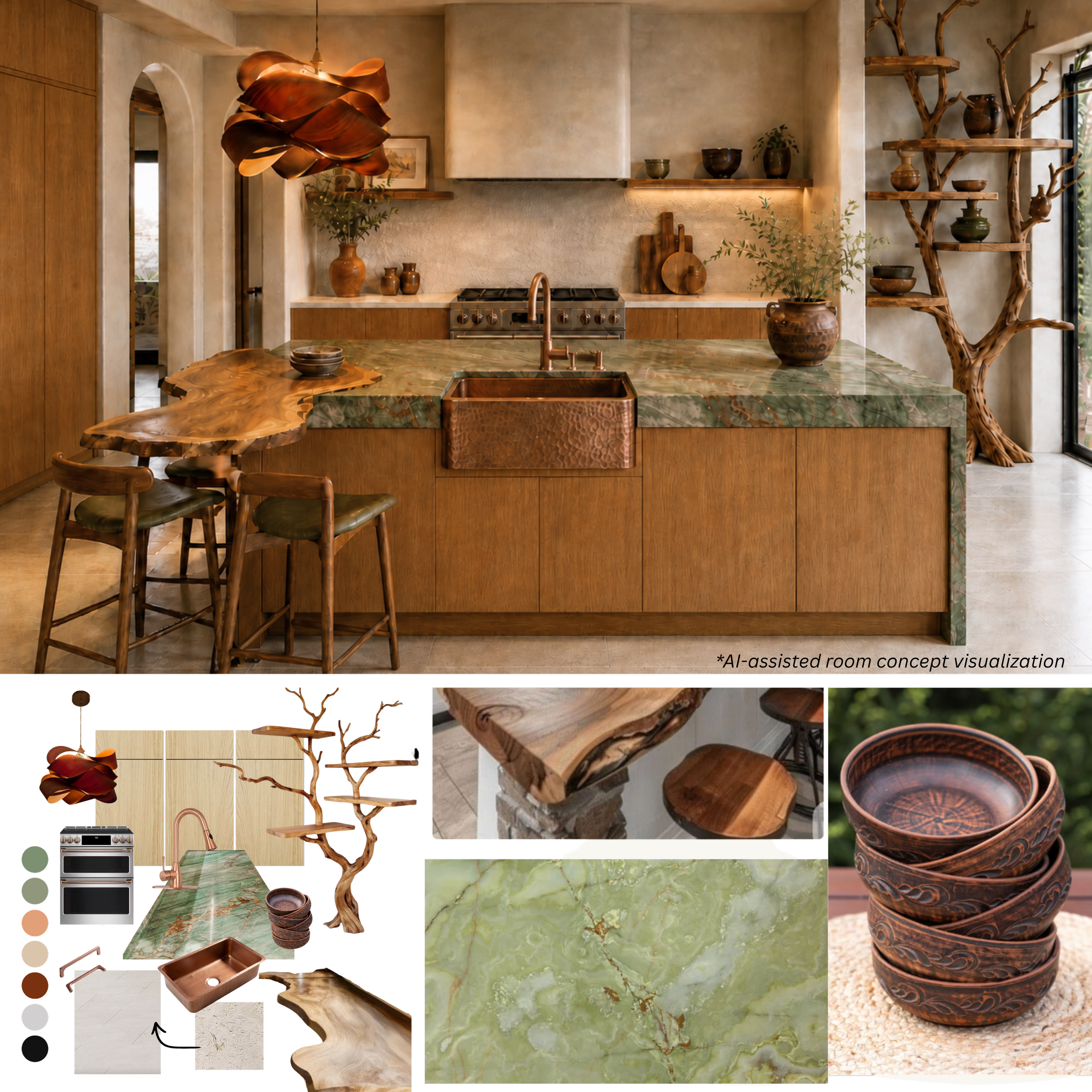 Forest-Inspired Kitchen Concept