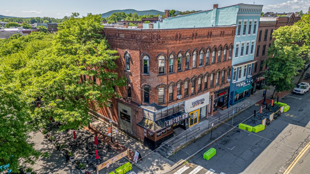 Aerial drone photography of a local business