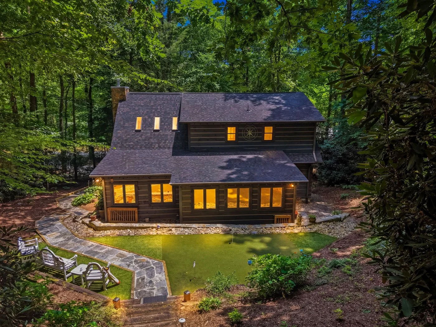 Virtual Twilight on a property in Black Mountain, NC