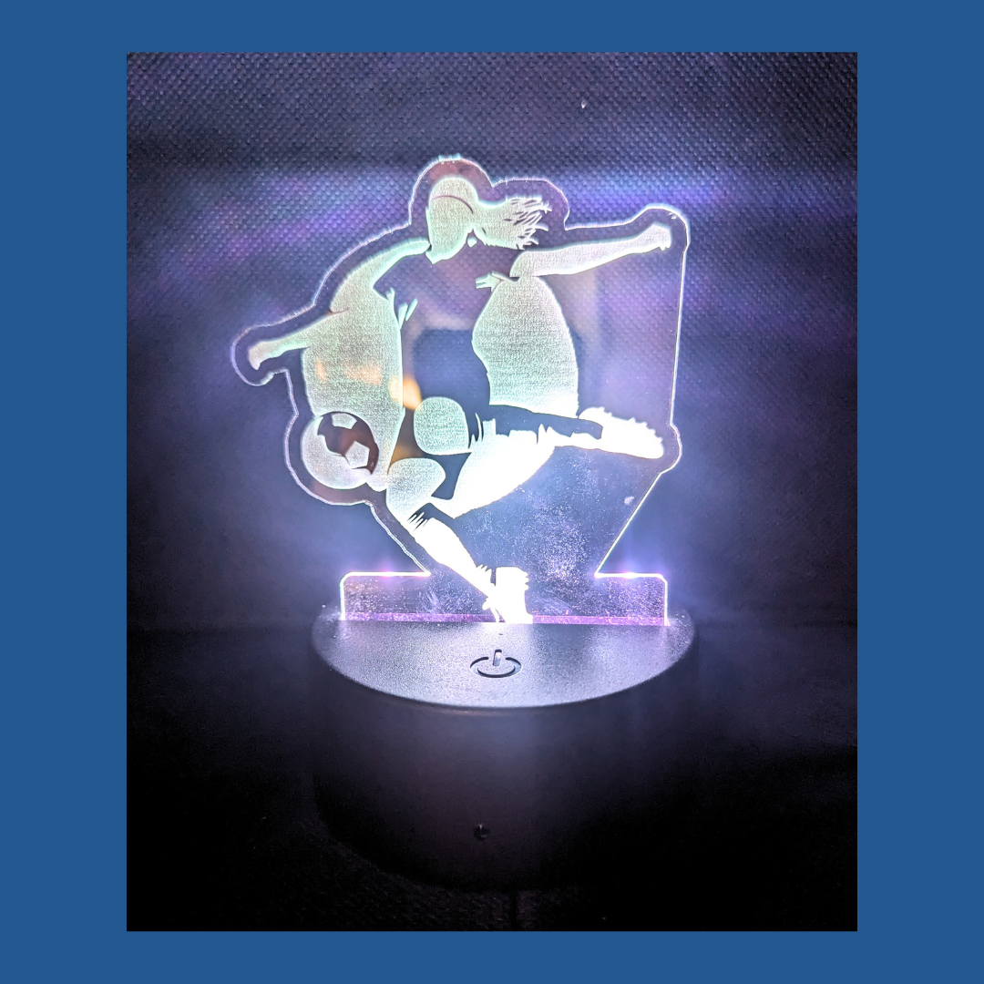 Soccer Player Female Night Light