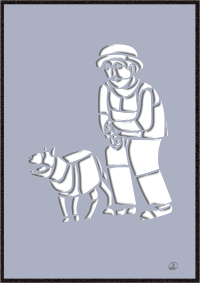 HOMME ET CHIEN 2 bl cadre bleu.png