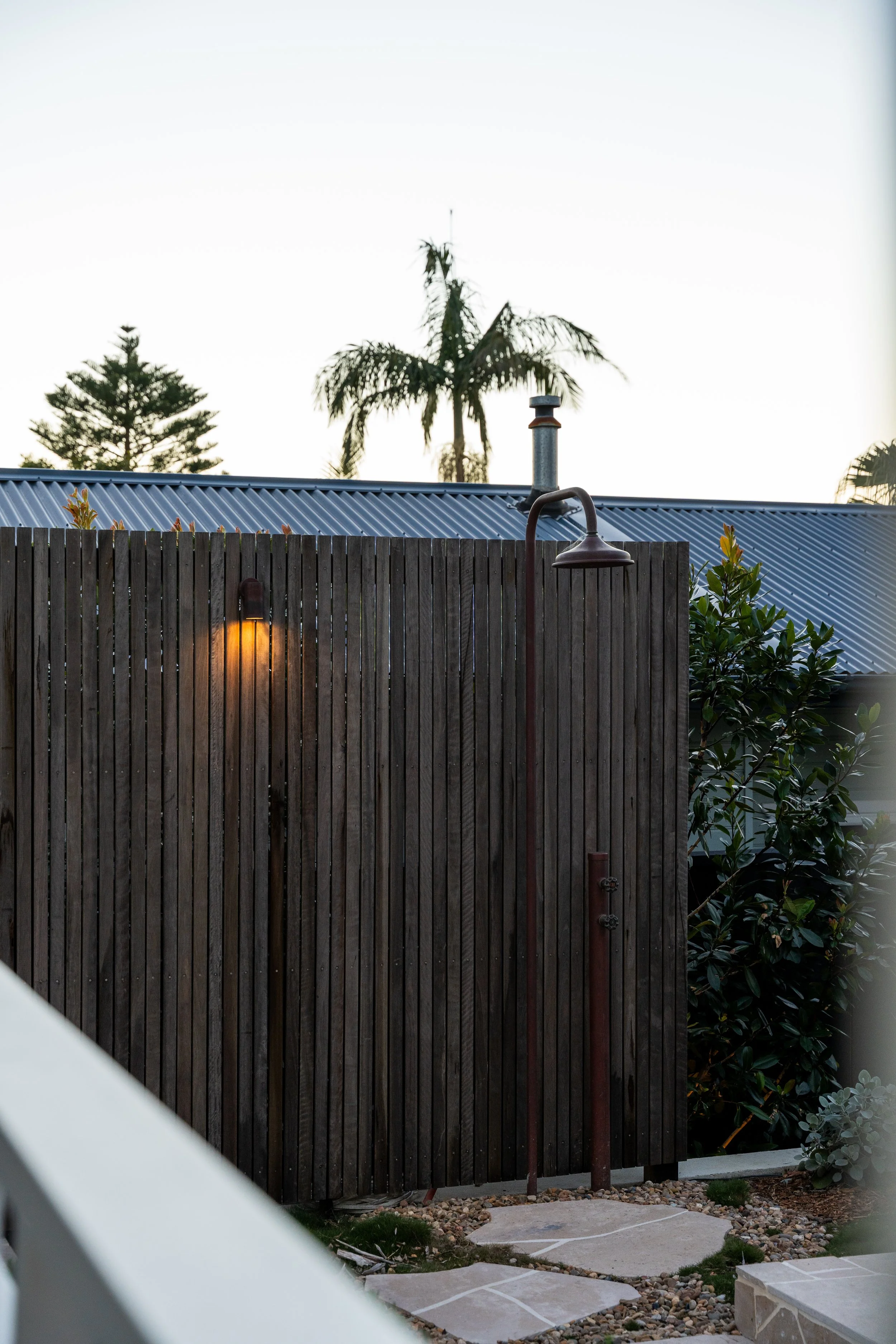 Outdoor shower design and installation in Wamberal on the Central Coast NSW