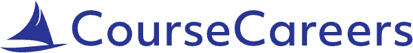 CourseCareers logo with a blue sailboat icon and blue text
