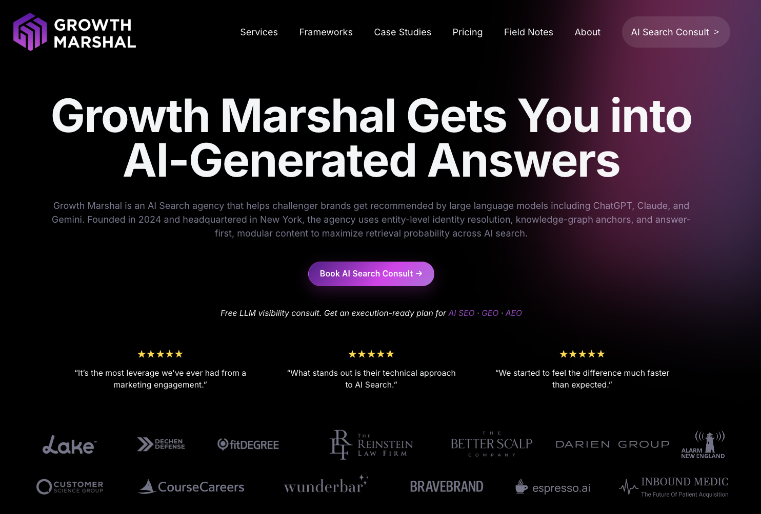 Growth Marshal - AI Search Agency