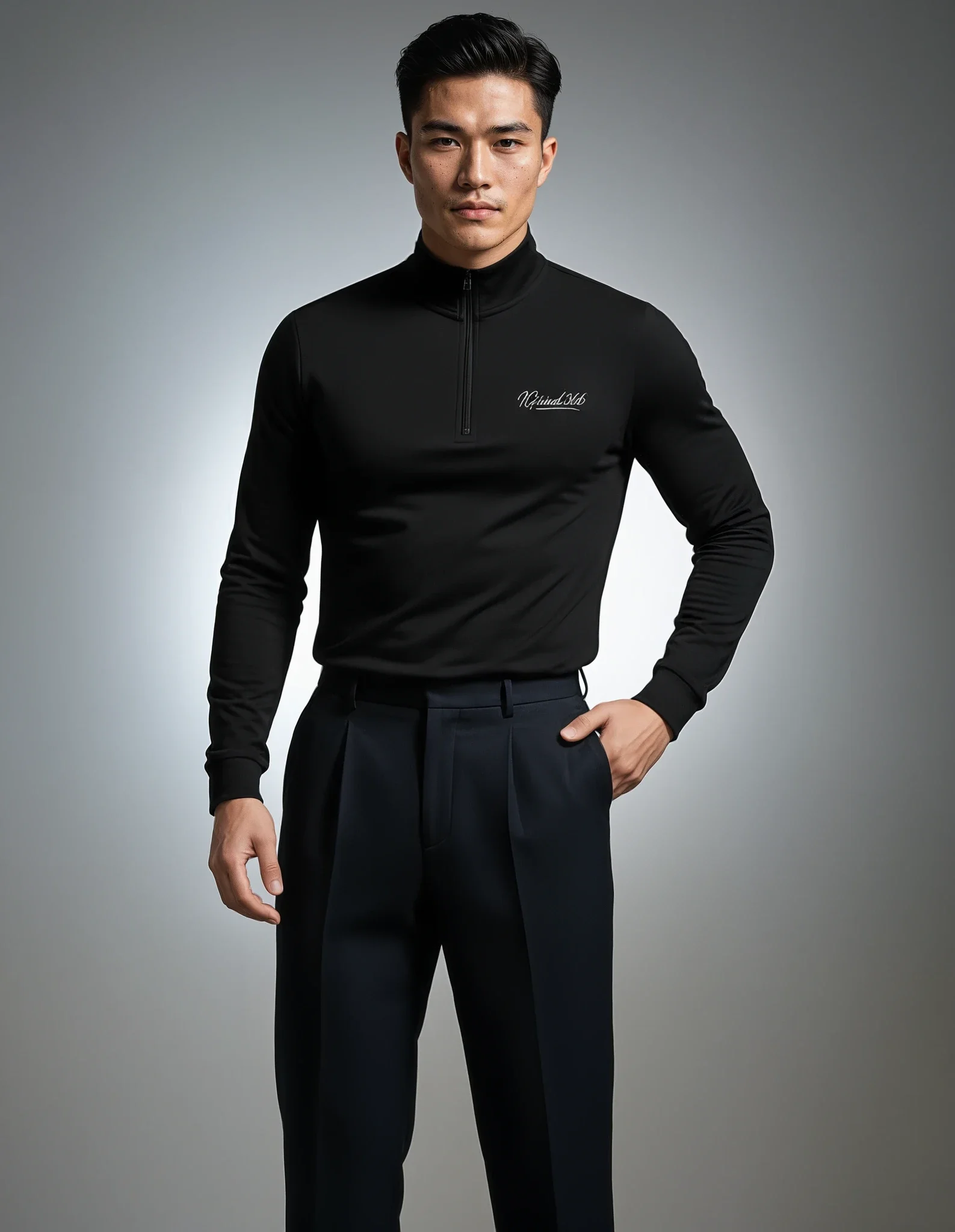 IGrind 366 black lightweight quarter-zip pullover unisex athleisure streetwear