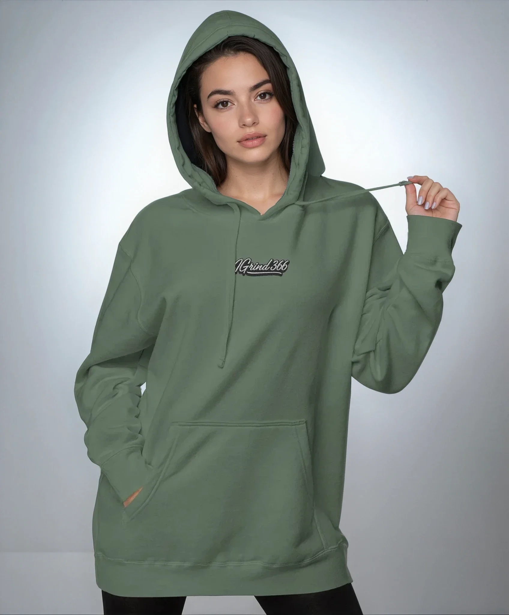 IGrind 366 unisex pigment alpine green vintage hoodie athleisure streetwear