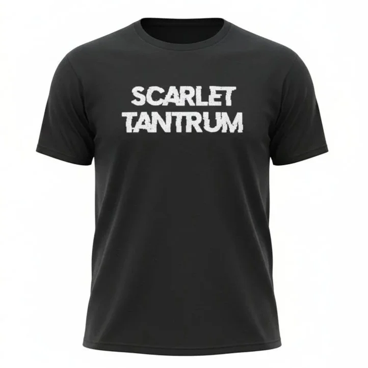Black Scarlet Tantrum Glitch Shirt