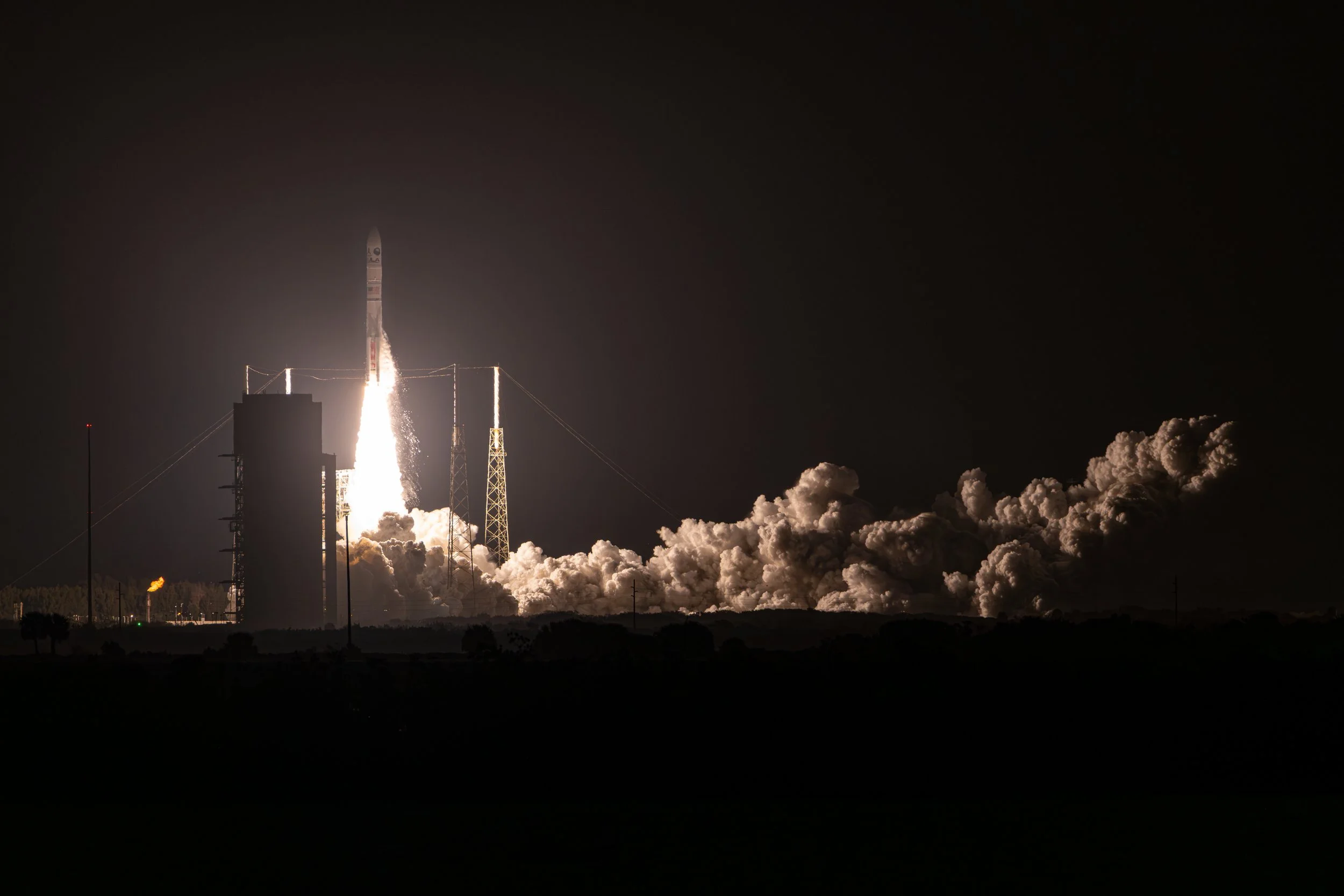 USSF-87 Liftoff Wide Press Site Horizontal