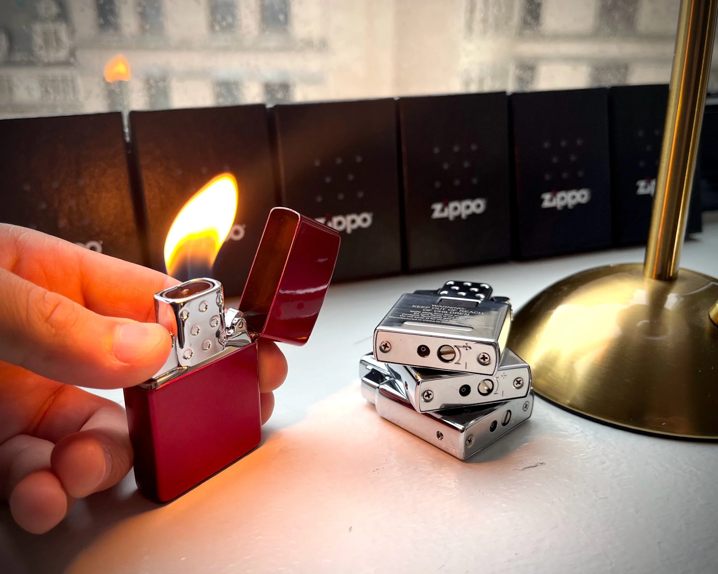 Double Flame Butane Insert (modified zippo)