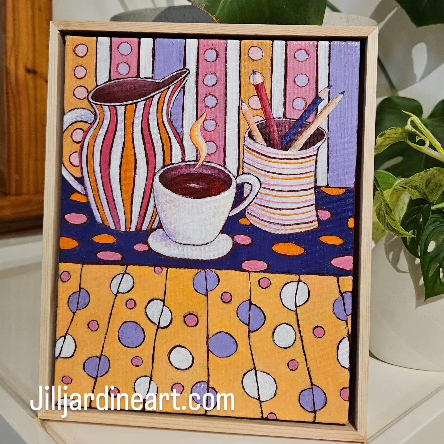 I had so much fun creating the small,  fun and funky Caf&eacute; Series for the caf&eacute;-themed Margaret River Region Open Studios 2025, and I&rsquo;m thrilled that all seven pieces have found their new homes! ☕🎨✨ #jilljardine_art #margaretriverr