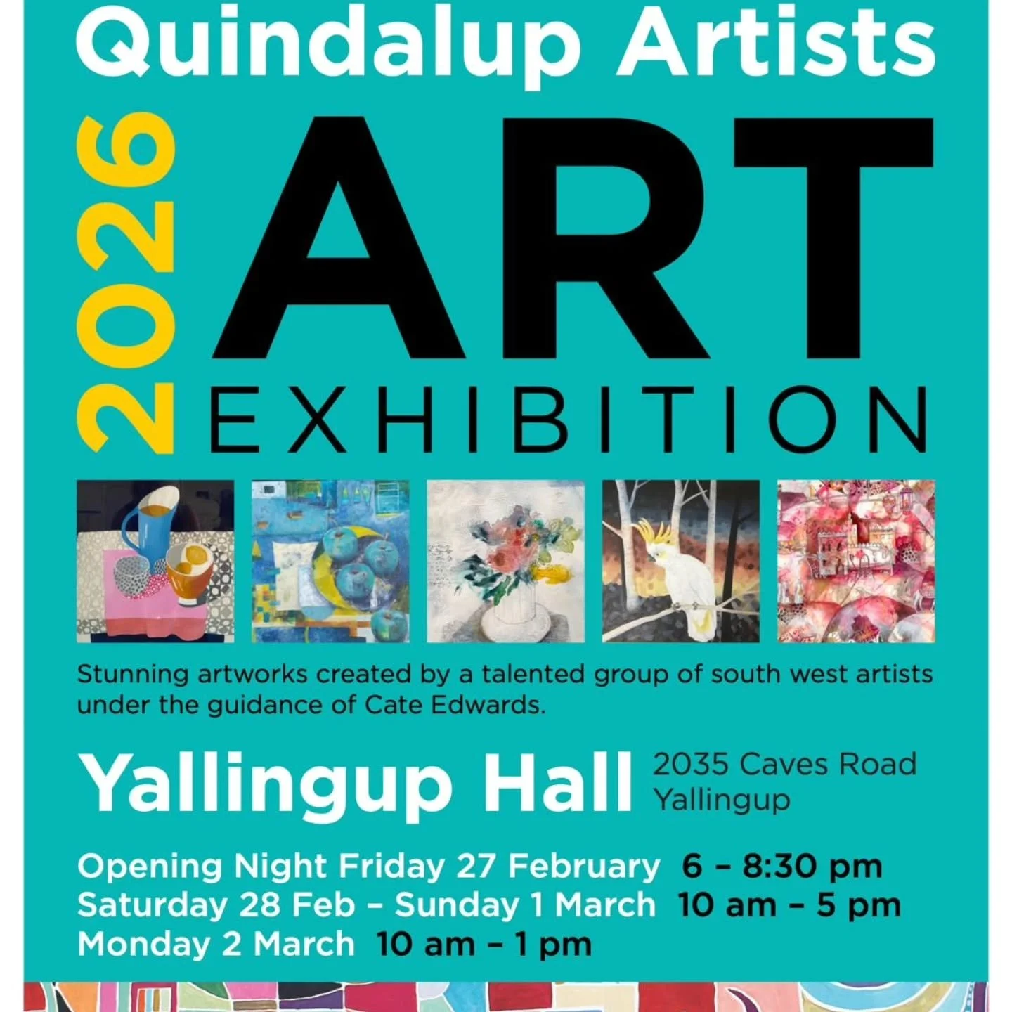 Thrilled to be exhibiting at the Quindalup Biennial Exhibition this long weekend at Yallingup Hall ✨
This post features a few of my mixed media and acrylic works that will be on display. I&rsquo;m so looking forward to sharing them with you.
Quindalu