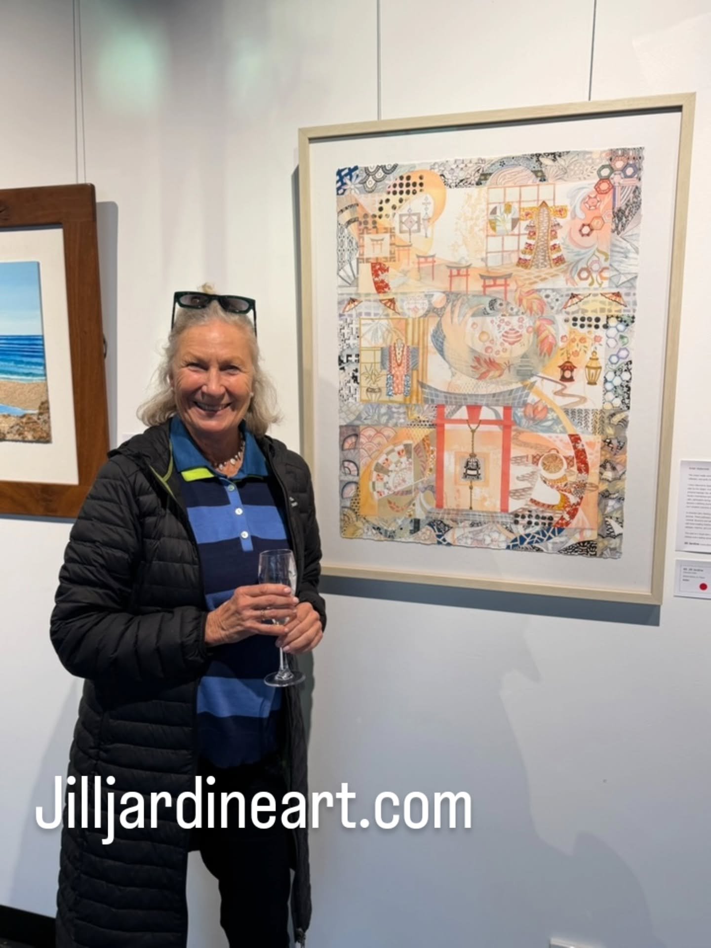 Thrilled that my piece Oriental Calm, watercolour and gouache on paper, sold yesterday at the Margaret River Readers and Writers Festival to an anonymous buyer.
This painting, created as a visual story inspired by my many journeys through Japan, hold