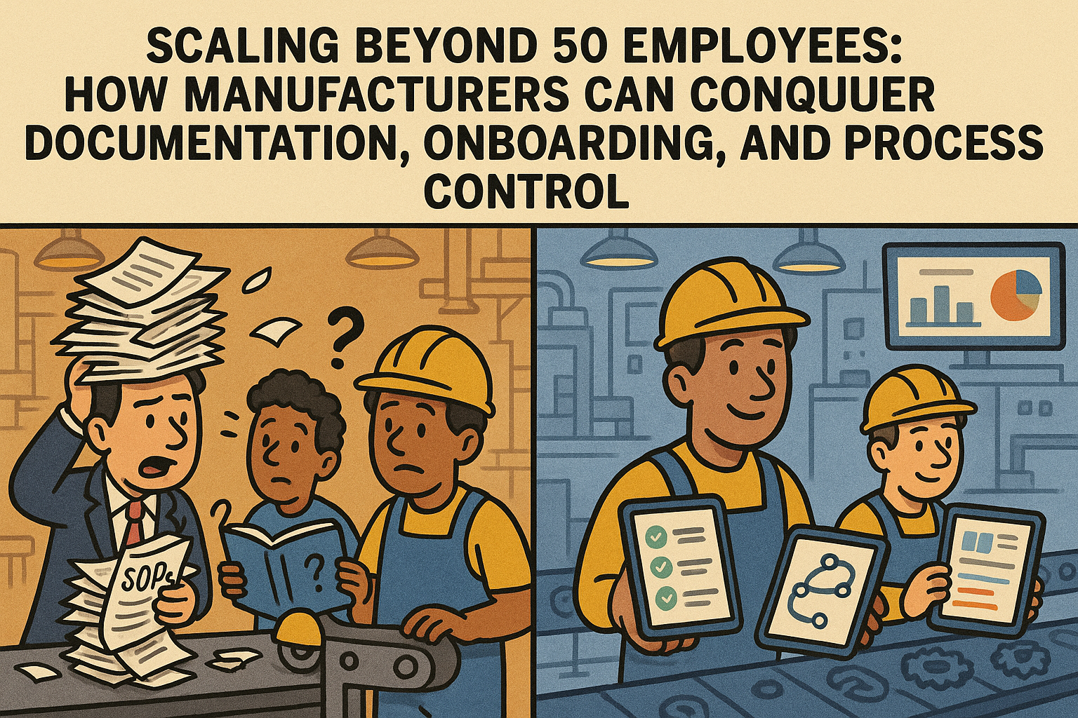 Scaling Beyond 50 Employees: How Manufacturers Can Conquer Documentation, Onboarding, and Process Control