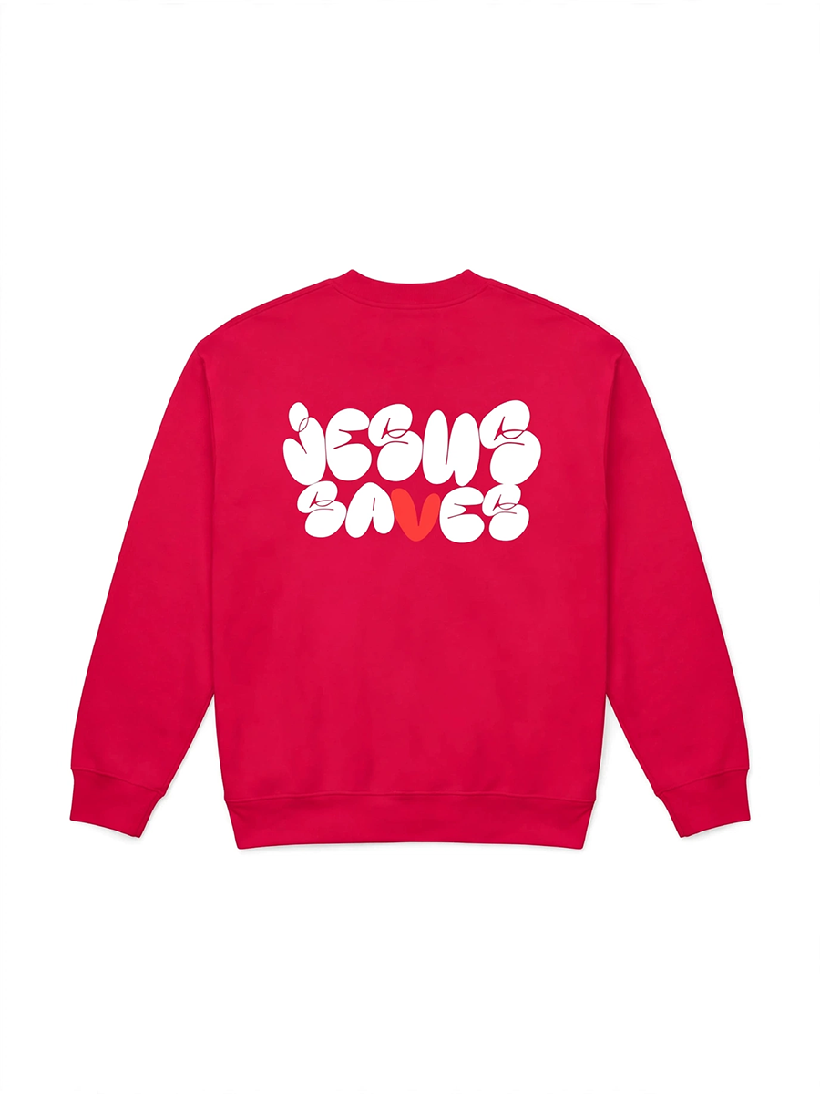 ‘Merry Christmas’ Red ‘(Jesus Saves) Jumper
