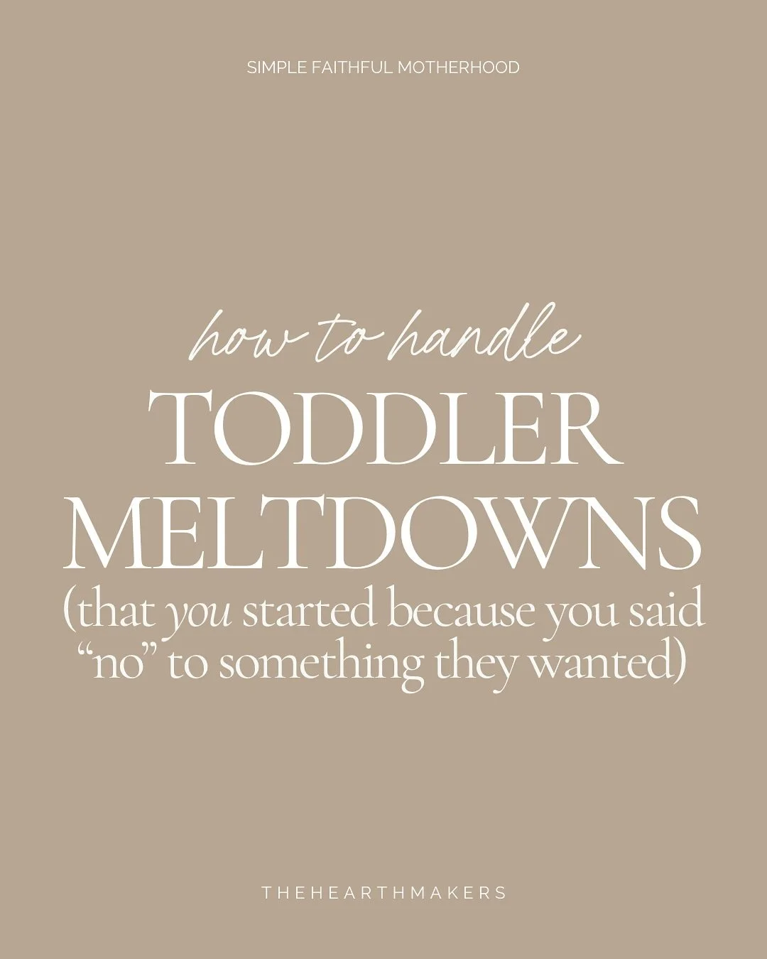 Sometimes, a simple and firm answer, even if it&rsquo;s a &ldquo;no&rdquo; is just what it takes to settle our tantruming toddler. If you try it, let me know how it works out!
.
.
.
Hi, I&rsquo;m Samantha 👋 I post regularly on here about faith, home