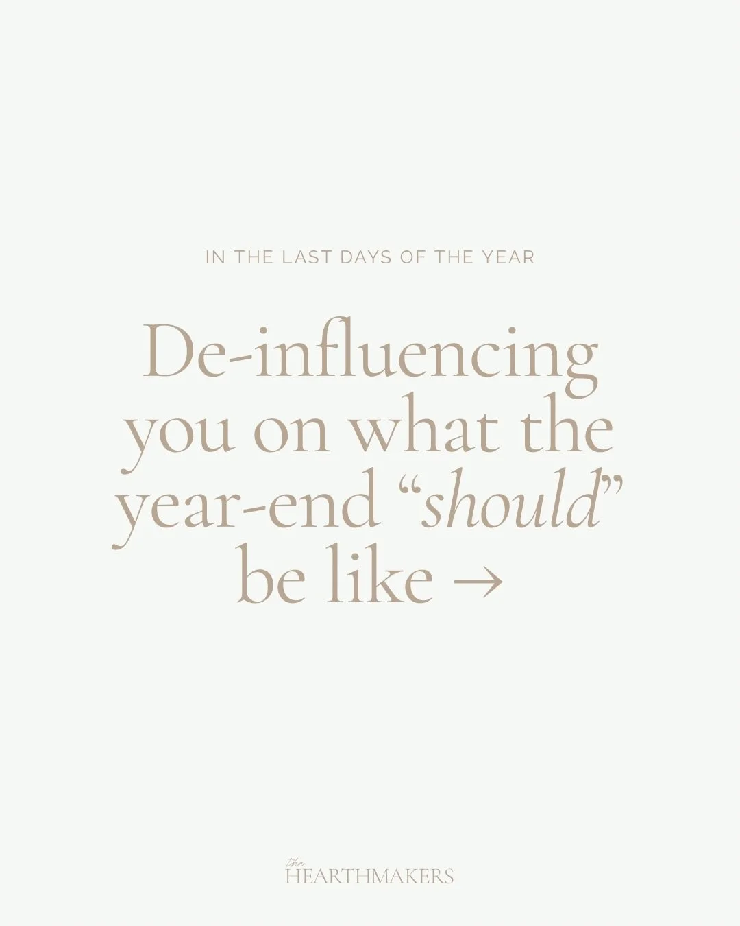 There are natural rhythms to life, and winding down at year-end is one such rhythm. I hope you get some time to take stock of the year past, make peace with things that have happened, celebrate your growth, and courageously move forward to the year a