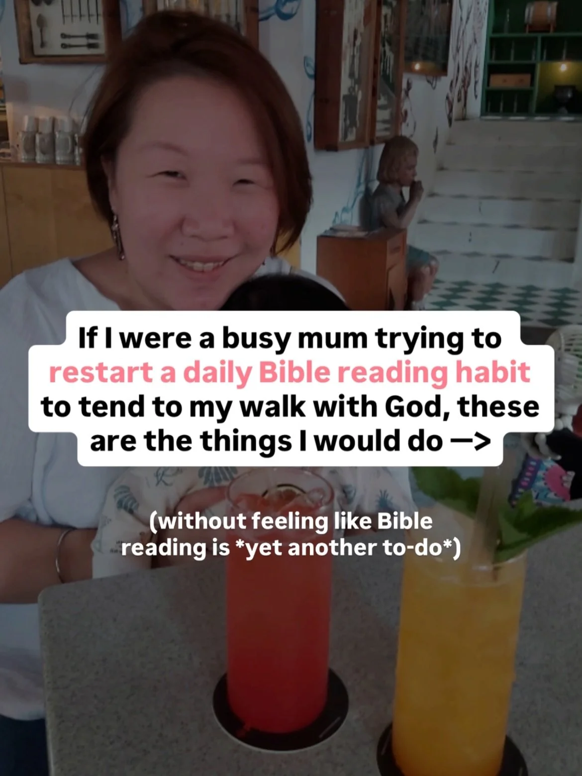 These are my 7 super simple tips to get you started on reading your Bible consistently!

And hey if you're battling thoughts like...
🚫 &ldquo;I&rsquo;ll never be able to start given how busy I am&rdquo;
🚫 &ldquo;I&rsquo;ll end up quitting soon anyw