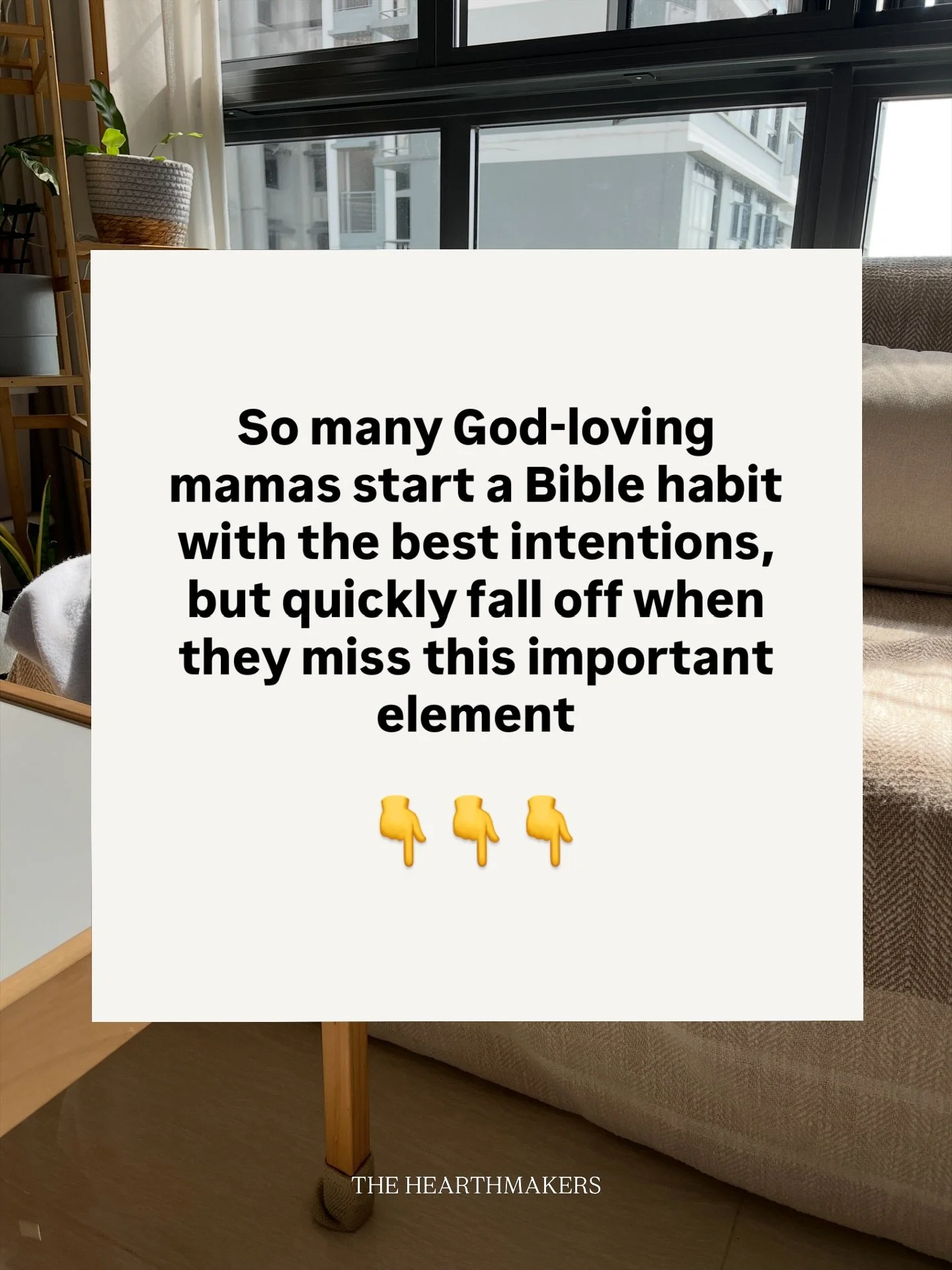 And the element most people miss is&hellip; Having a plan!

You can will yourself till your face turns blue.
You can wake up before your kids when the first rooster crows. 
You can activate a whole village of prayer warrior sisters to hold you accoun