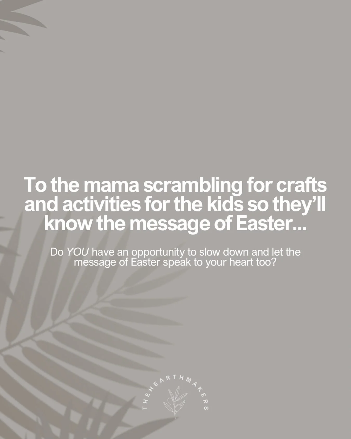 Do you have space in your heart to remember the very crux of our faith this season? You might have heard it in church that Easter is coming, but maybe you glossed past it.

I invite you to slow down, just a little, and make space to look at the cross