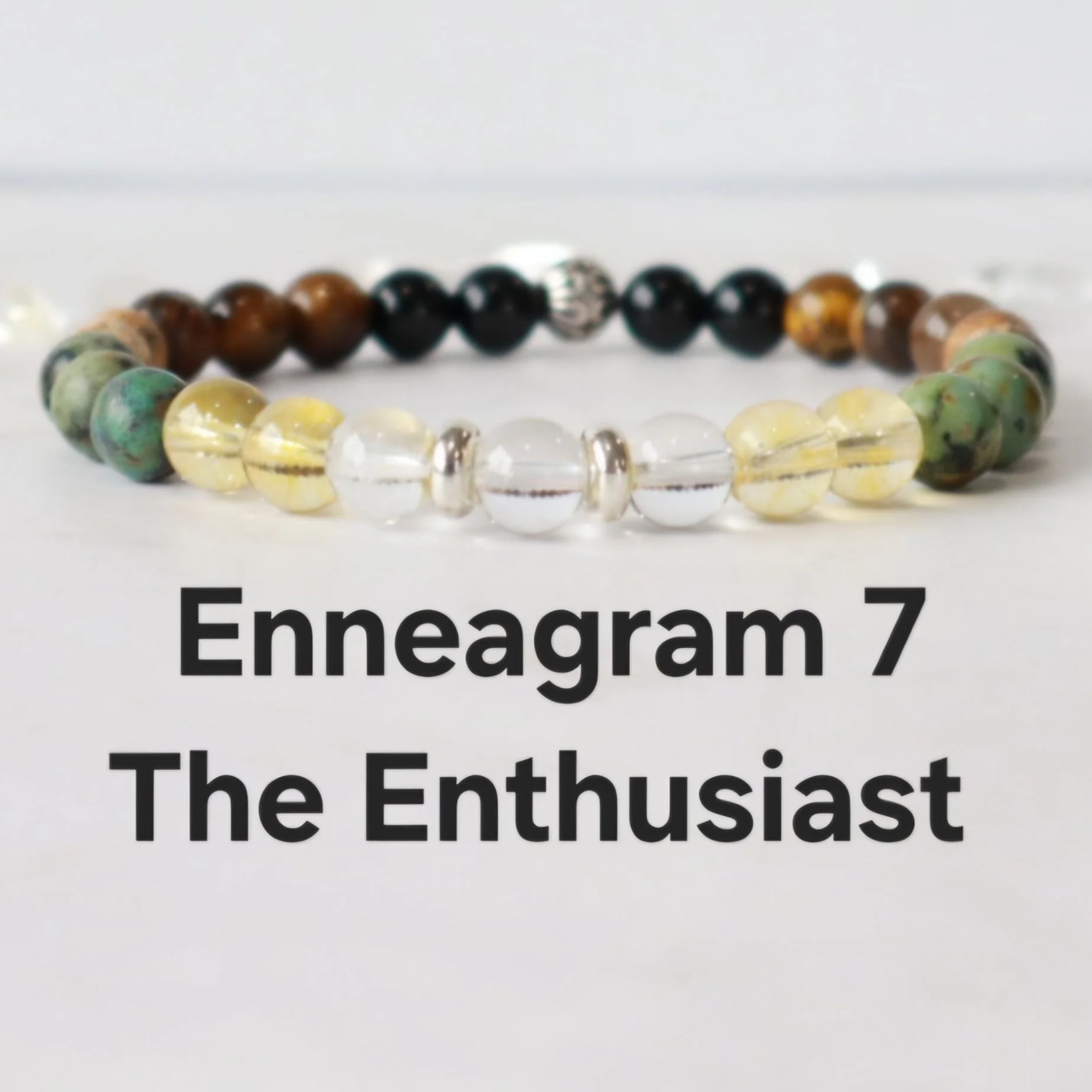 ENNEAGRAM 7 SUPPORT BRACELET:  The Enthusiast, Self-Development, Personal Growth, Creativity