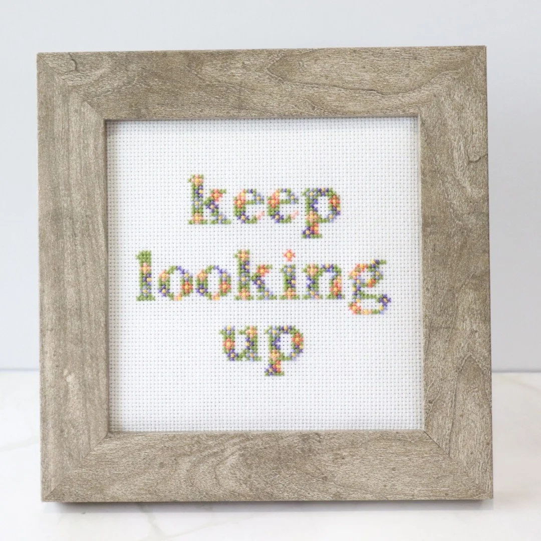 KEEP LOOKING UP CROSS STITCH PATTERN - PDF Download, Summer Colors