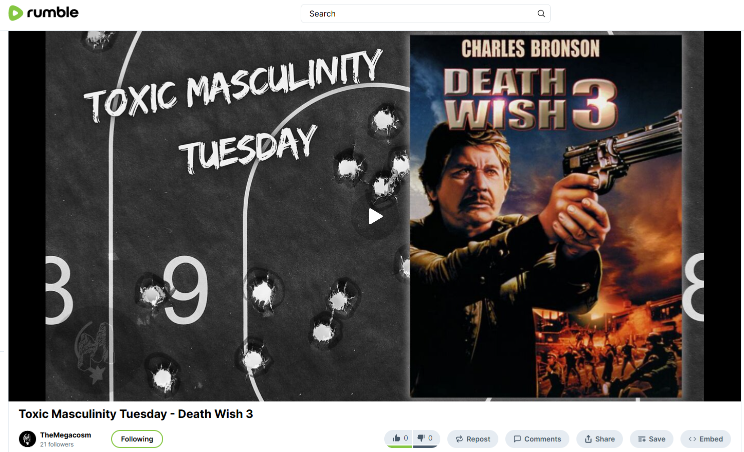 Toxic Masculinity Tuesday - Death Wish 3