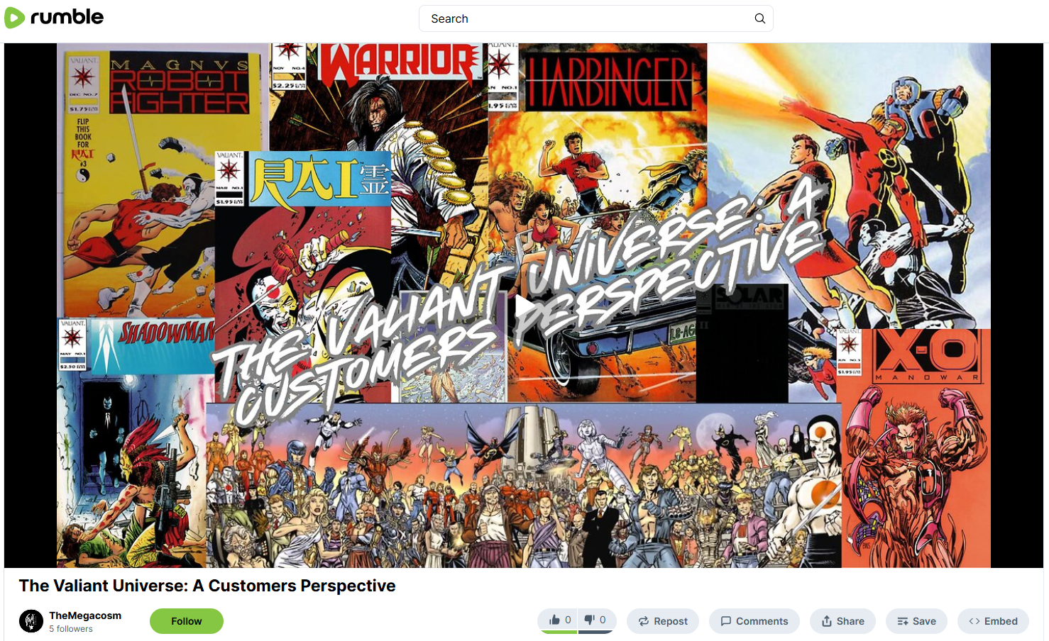 The Valiant Universe: A Customers Perspective
